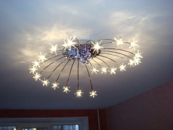 Classic chandeliers are great for plastic ceilings and are the main component of any room lighting