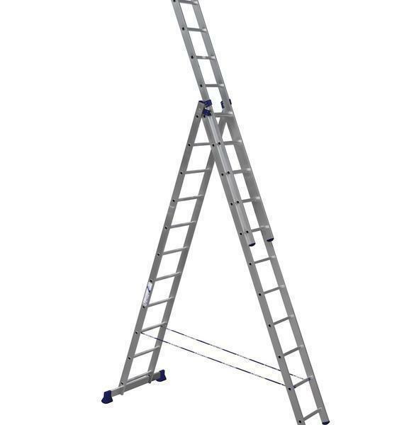 The Alumet 5307 ladder is made of aluminum, resulting in a light weight and long service life
