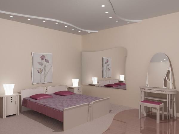 Veliki broj reflektora na stropu čini unutrašnjost spavaće sobe više udoban i funkcionalan