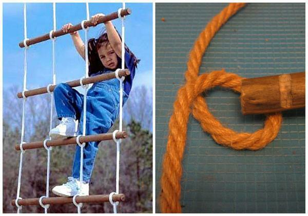 A rope ladder for a child will not only be an excellent way to spend leisure time, but it can also act as a simulator