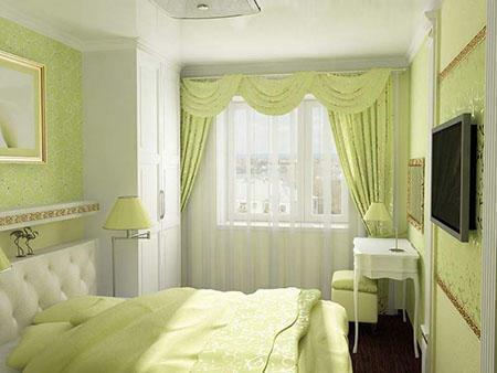 Mala spavaća soba 10 m².m. može biti prostrana i udobna s ispravnim bojama i racionalnog rasporeda namještaja
