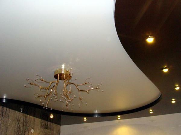 Two-level ceiling - a great way to decorate the ceiling surface