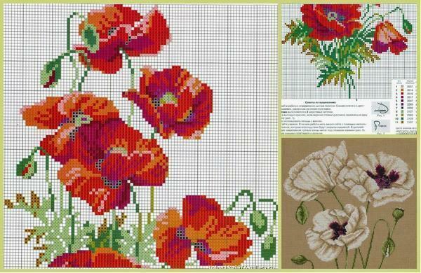 It turns out that poppies were embroidered since ancient times, they continue to be embroidered by modern needlewomen