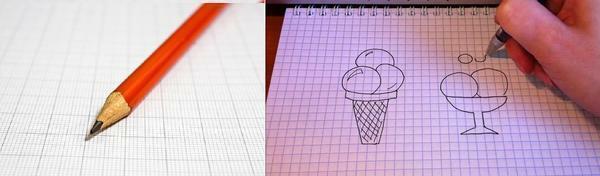 To create cross-stitch patterns, you can use paper in a cage or graph paper
