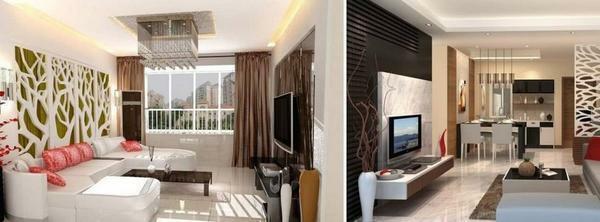 Teisingai pasirinkta baldai, spalvos sienų, tapetų ir lubų - pagrindiniai komponentai originalių ir modernaus dizaino sukūrimo