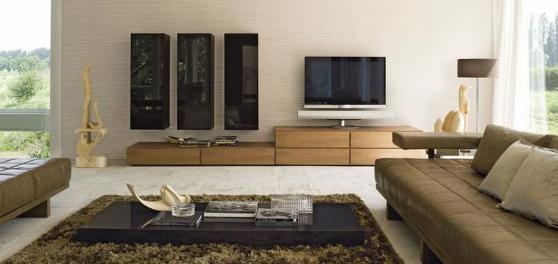 obývacia izba design v modernom štýle