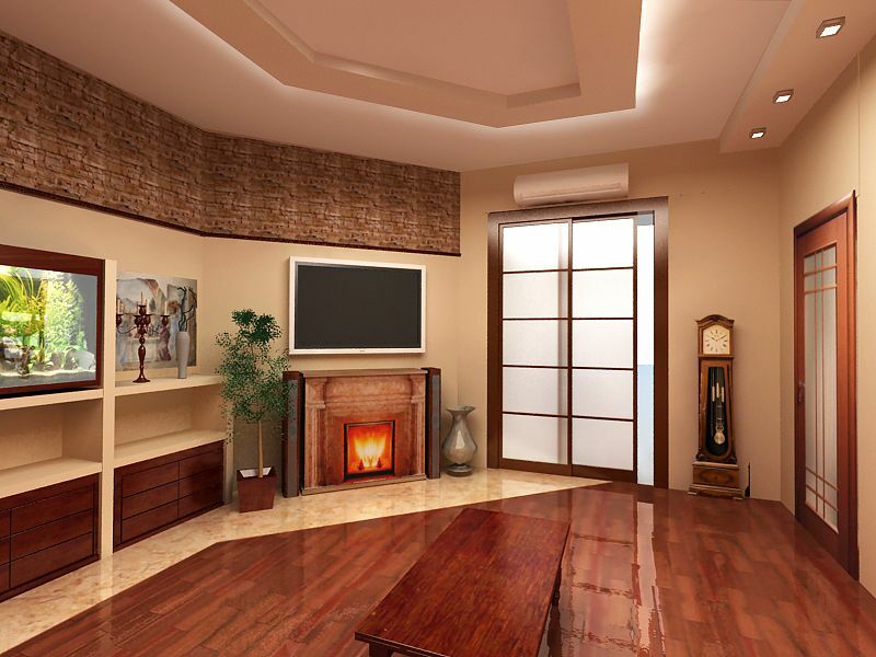 Inre rum i en liten lägenhet: modern design av kompakta gostinki